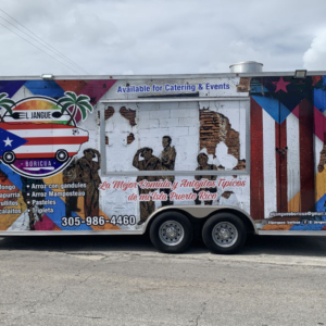 Jangueo food trailer wrap