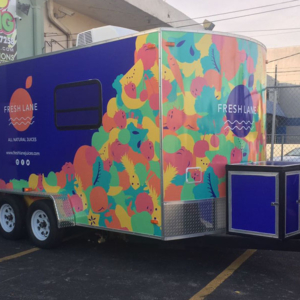 natural juices trailer full wrap