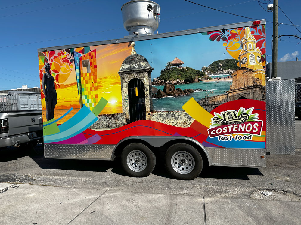 Costenos Fastfood Trailer Full Color Wrap
